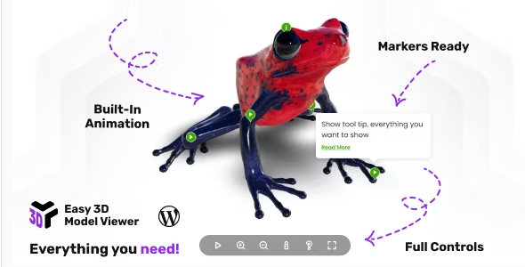 Easy 3D Model Viewer Wordpress & Woocommerce Plugin