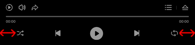 Compact center buttons start and end gap