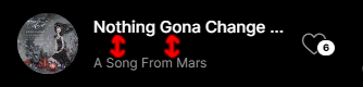 Vertical gap between title and artist