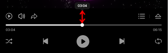 Compact scrubber circle tooltip gap