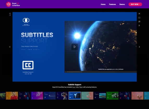 Lightbox Video With Subtitle