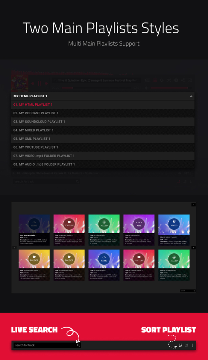 Two main playlists types