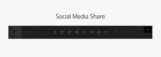 Media share buttons