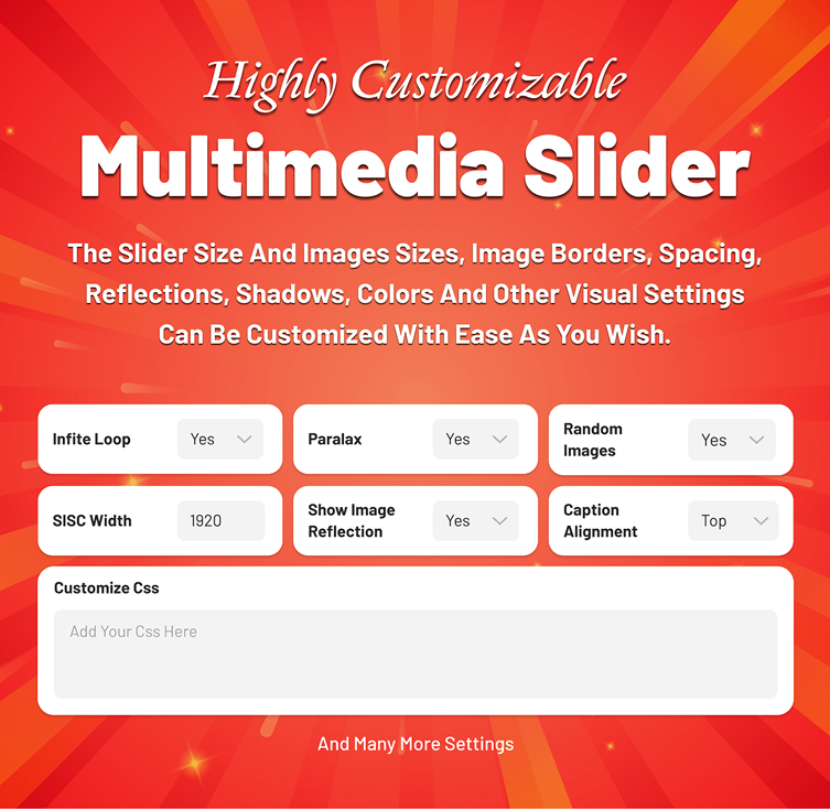 Multimedia slider